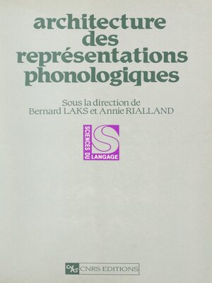 cover image of Architecture des représentations phonologiques